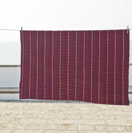 D50 nigerian raw silk shawl 1950s