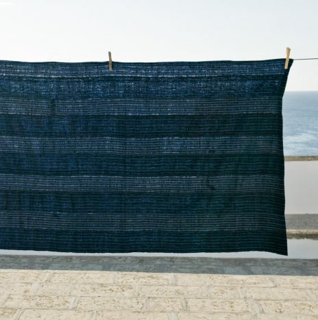 D71 Nigerian Antique indigo shawl